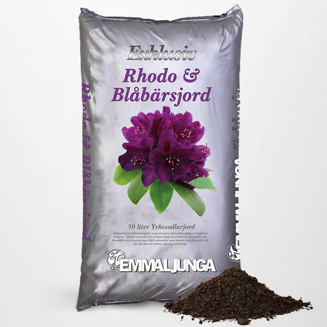Emmaljunga Exclusive Rhodo &amp; Blueberry Soil 50L - Fuld palle 39stk - Gratis forsendelse