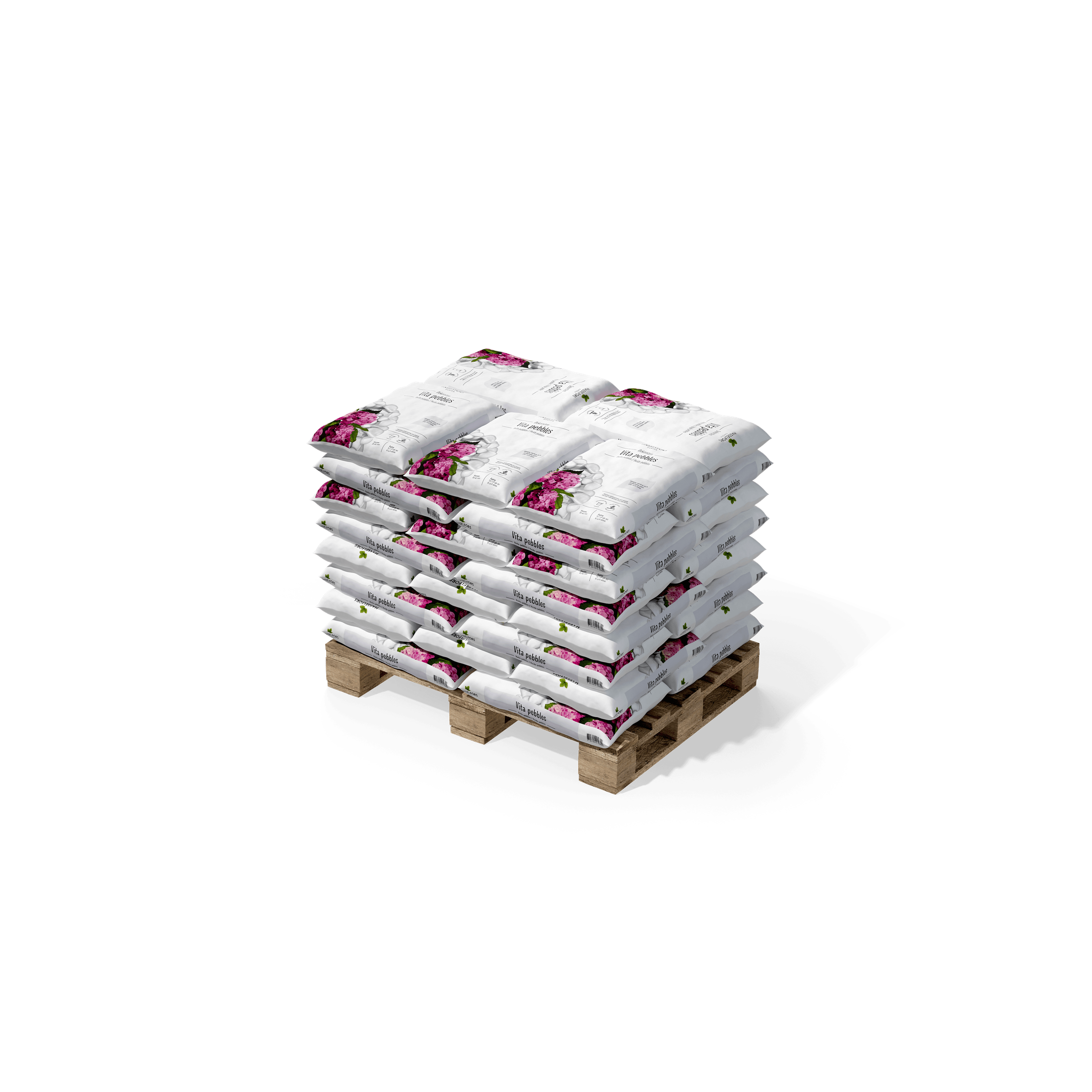 Köp Hasselfors vit pebbles, 7kg, 40st, Halvpall - Fraktfritt Hasselfors Garden sten