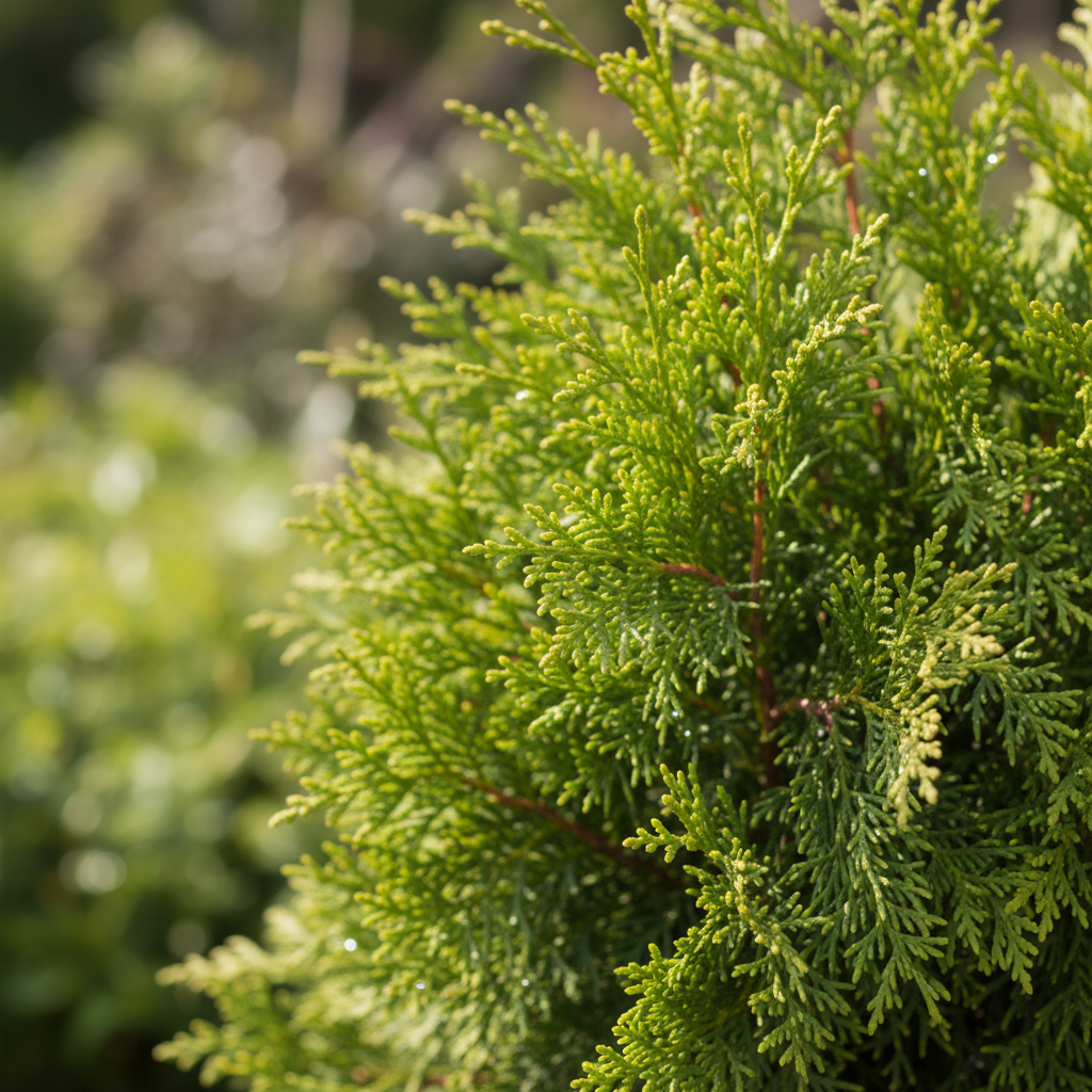 Barr på thuja