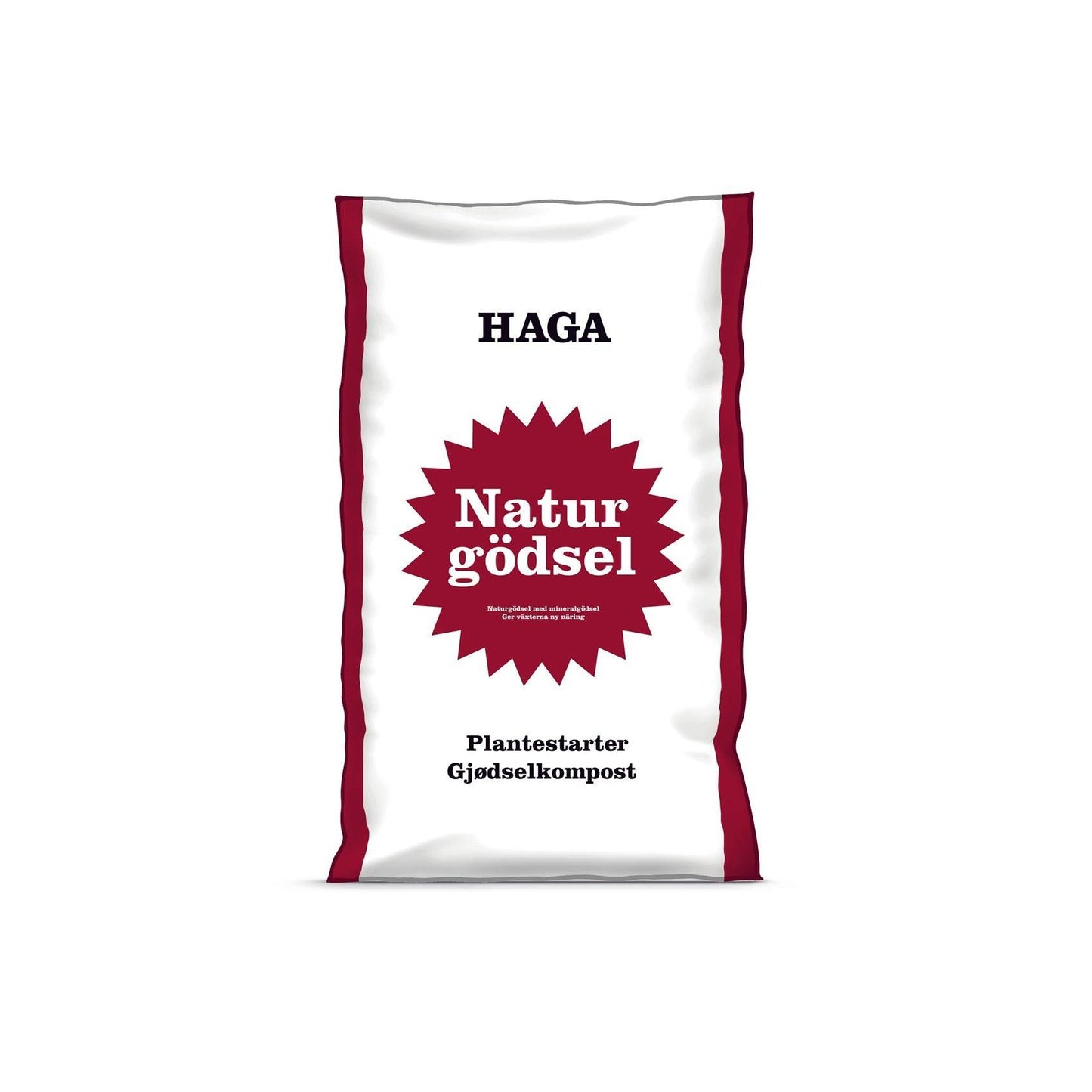 Hasselfors Haga Naturgödsel 40L - Organisk naturgödsel för ekologisk odling av grönsaker, blommor och buskar