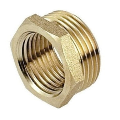 Mässing Reduktion 3/4"gz till 1/2" Gänga