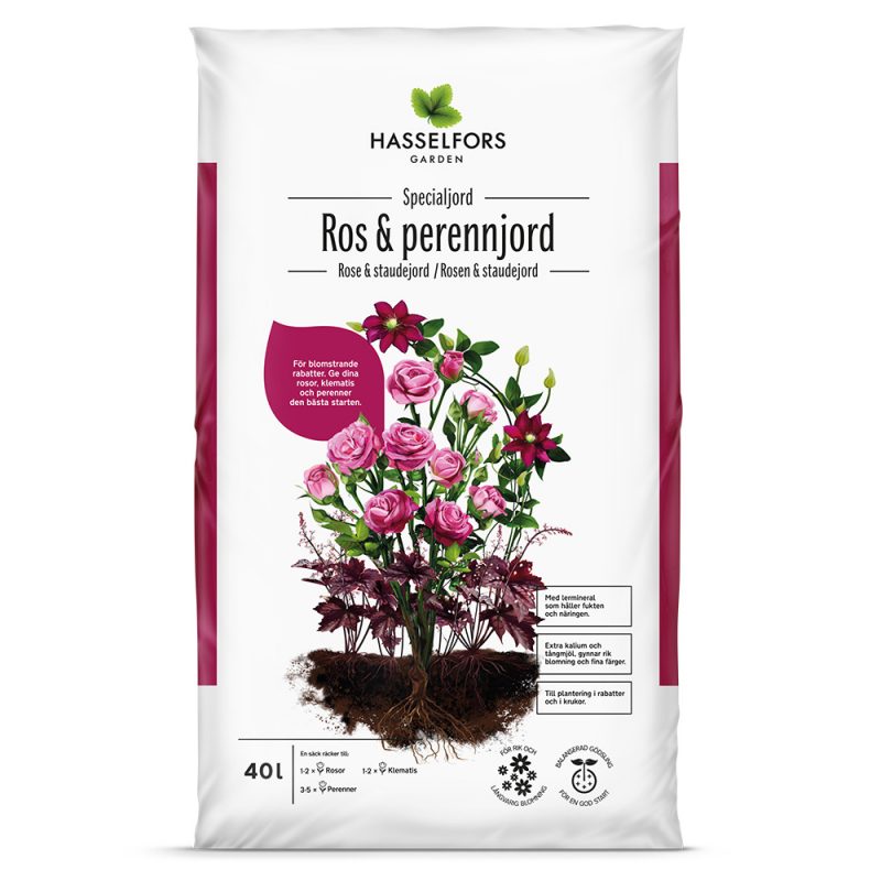 Hasselfors Ros &amp; Perennjord, 40 liter, 48st, Helpall