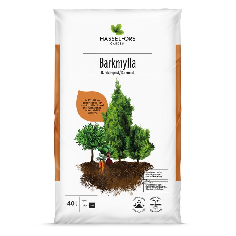 Hasselfors barkmylla, 40 liter, 51st, Helpall