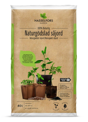 Hasselfors luonnollisesti lannoitettu siemenmaa 40 litraa, 51 kpl, Helpall