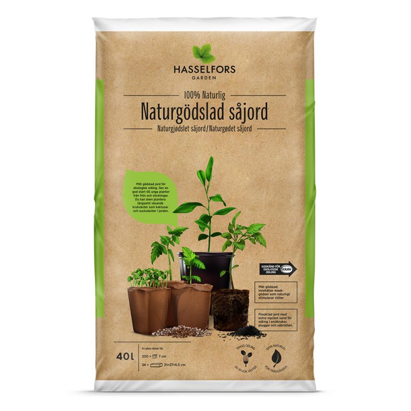 Hasselfors naturgödslad såjord 40 liter, 51st, Helpall