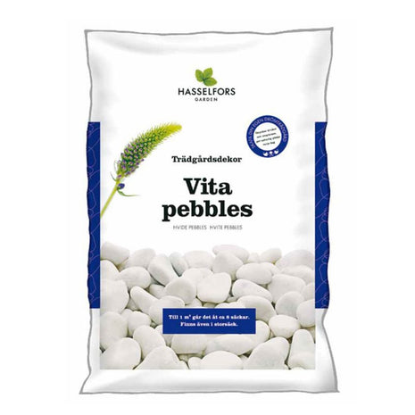 Hasselfors vit pebbles, 7kg, 40st, Halvpall