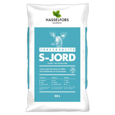 Hasselfors S-Jord, 15 liter, 51 stk, Halvpalle