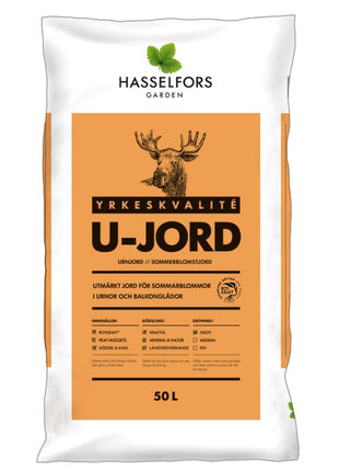 Hasselfors U-Jord, 15 liter, 51st, Halvpall