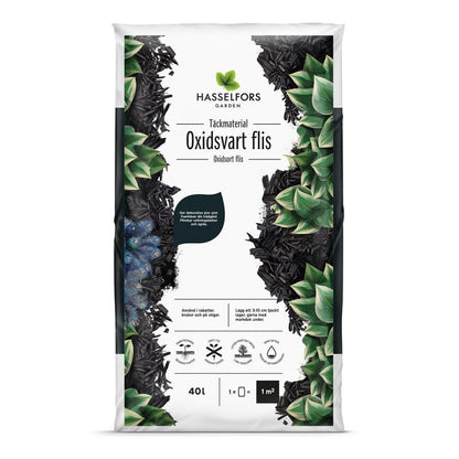 Hasselfors oxidsvart flis, 40 liter, 45 st, Helpall