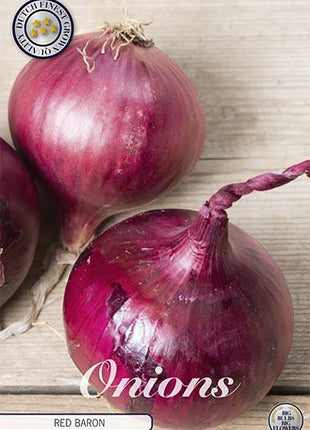 Onion Red Baron 250 g - Svedberga Plantskola AB - Köp växter Online med hemleverans.