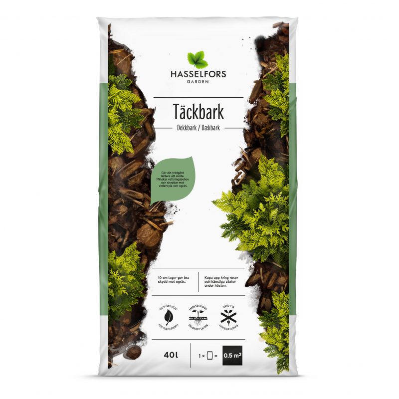 Hasselfors täckbark, 40 liter, 48st, Helpall
